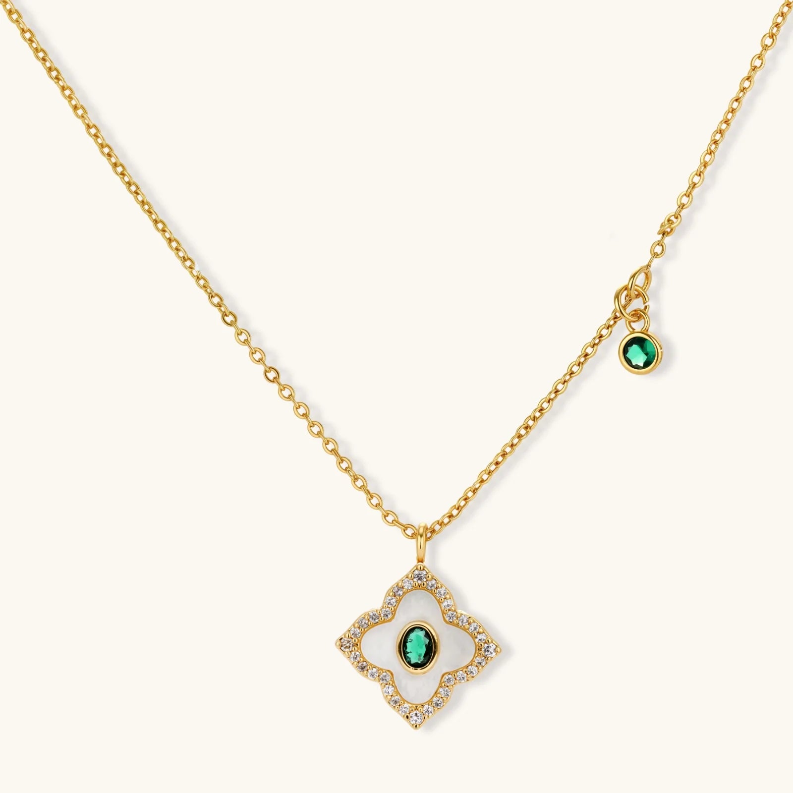 Emerald Zirconia Necklace & Earring Set