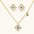 Emerald Zirconia Necklace & Earring Set