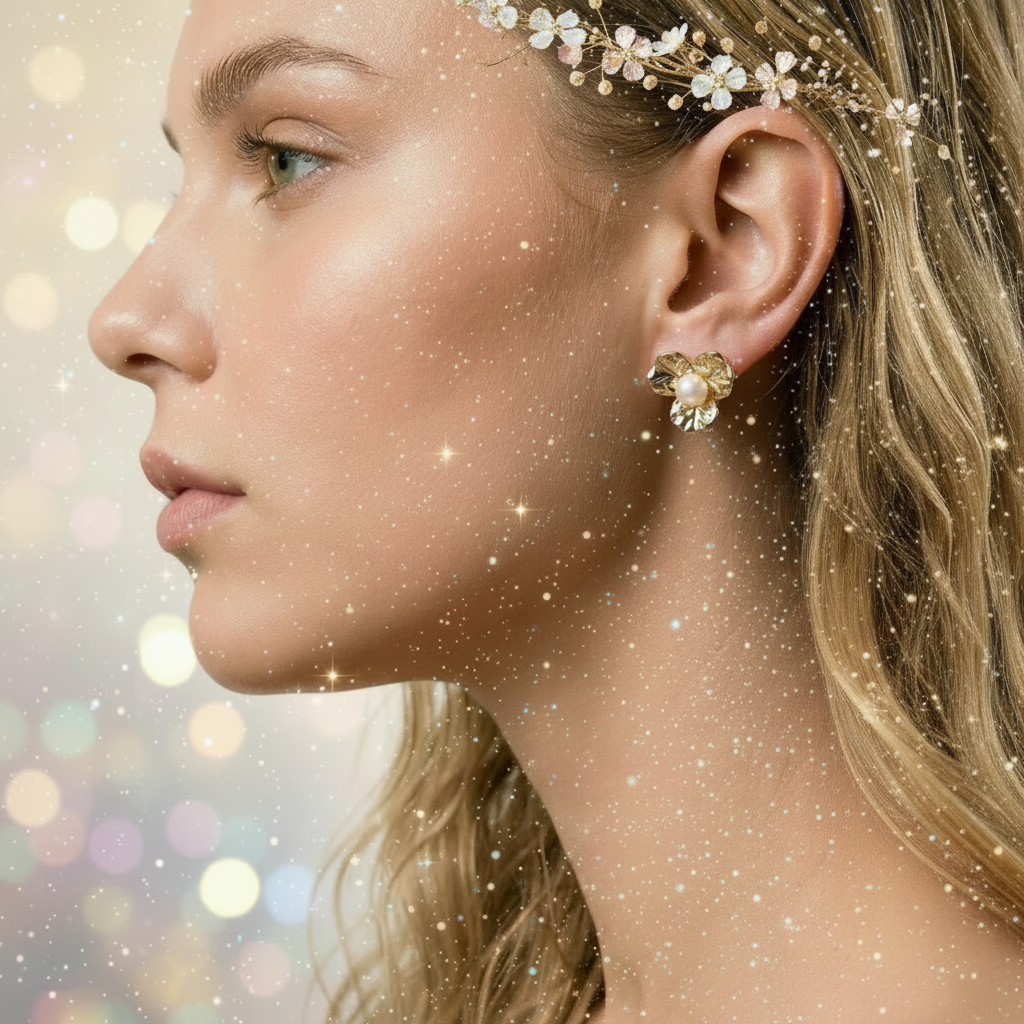Blooming Pearl Stud Earrings