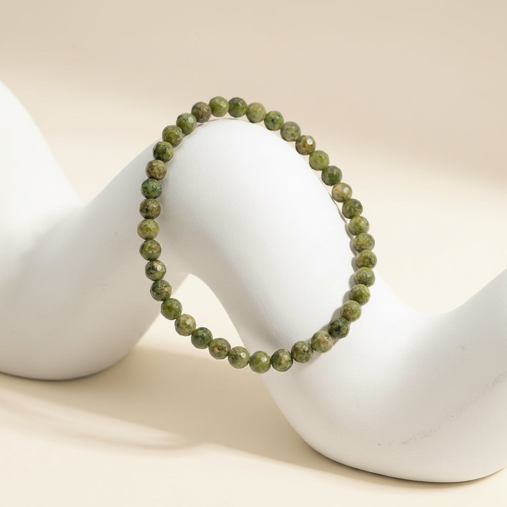 Unakite Stone Pebble bracelet