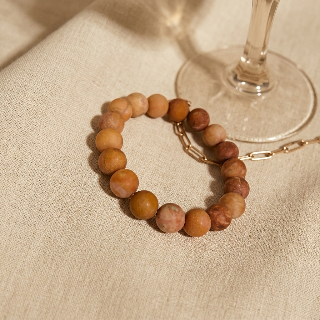 Big Rock Matte Pink Aventurine Bracelet