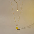 Quartz Agate Plucked Orange Necklace