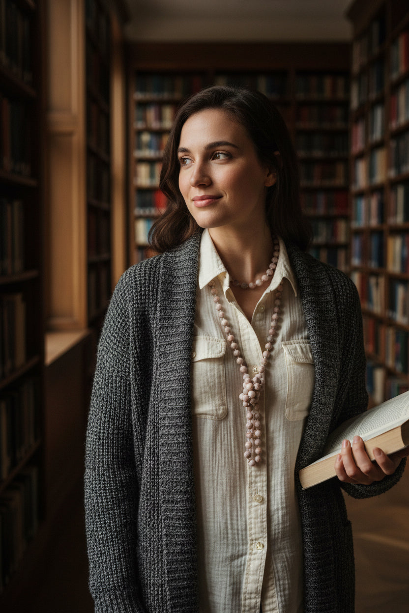 Red Picasso Librarian Necklace
