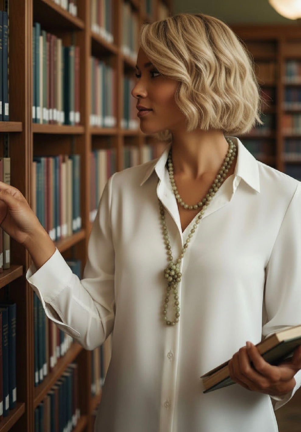 Olive Picasso Librarian Necklace