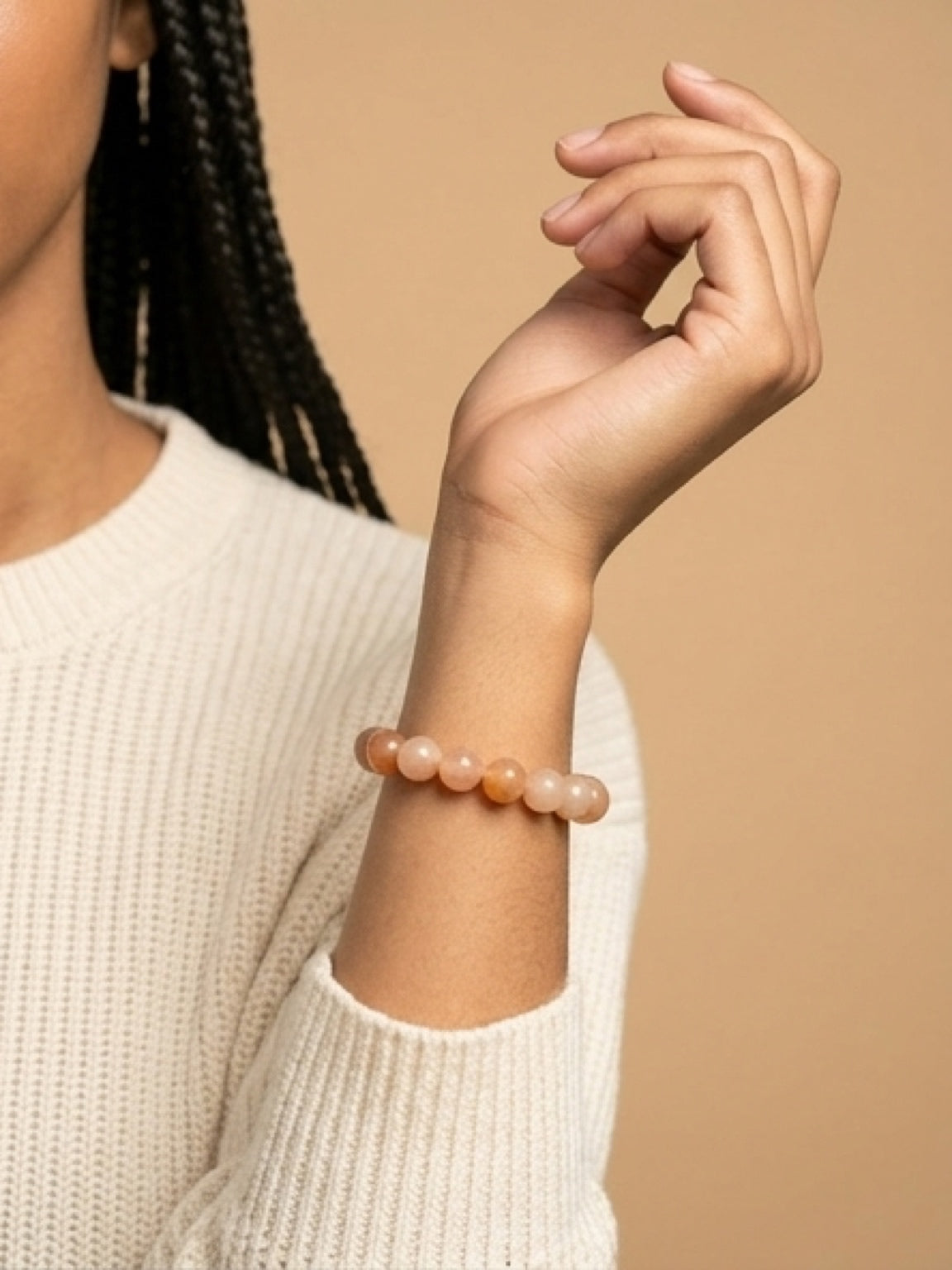 Natural Pink Aventurine Big Rock Bracelet