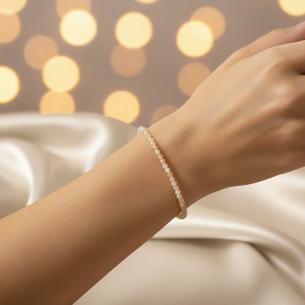 Sunstone Pebble Rock Bracelet