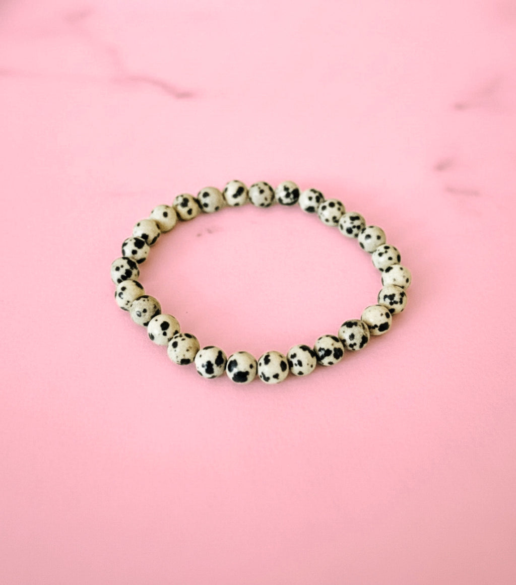 Dalmatian Stone Big Pebble Bracelet