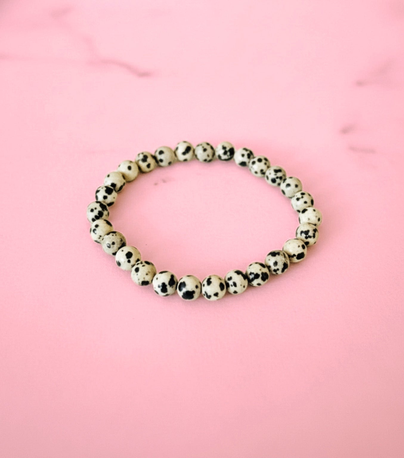 Dalmatian Stone Big Pebble Bracelet