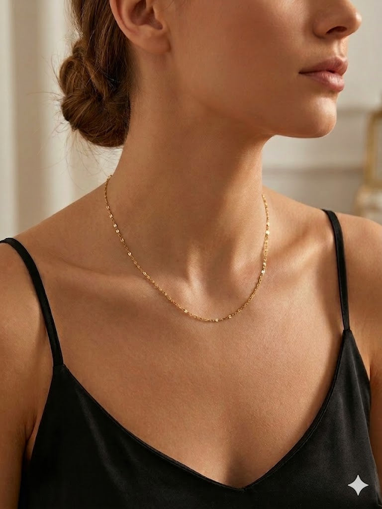 Dainty Mirror Link Chain Necklace