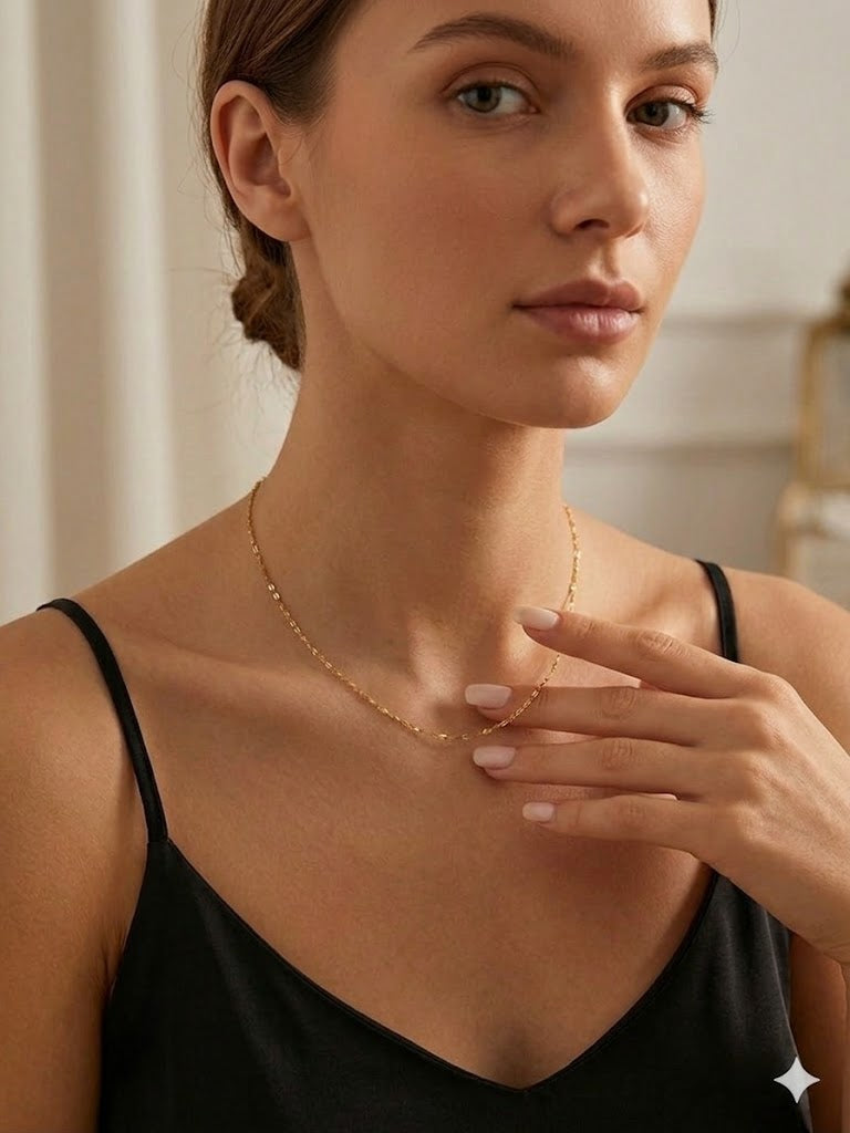 Dainty Mirror Link Chain Necklace