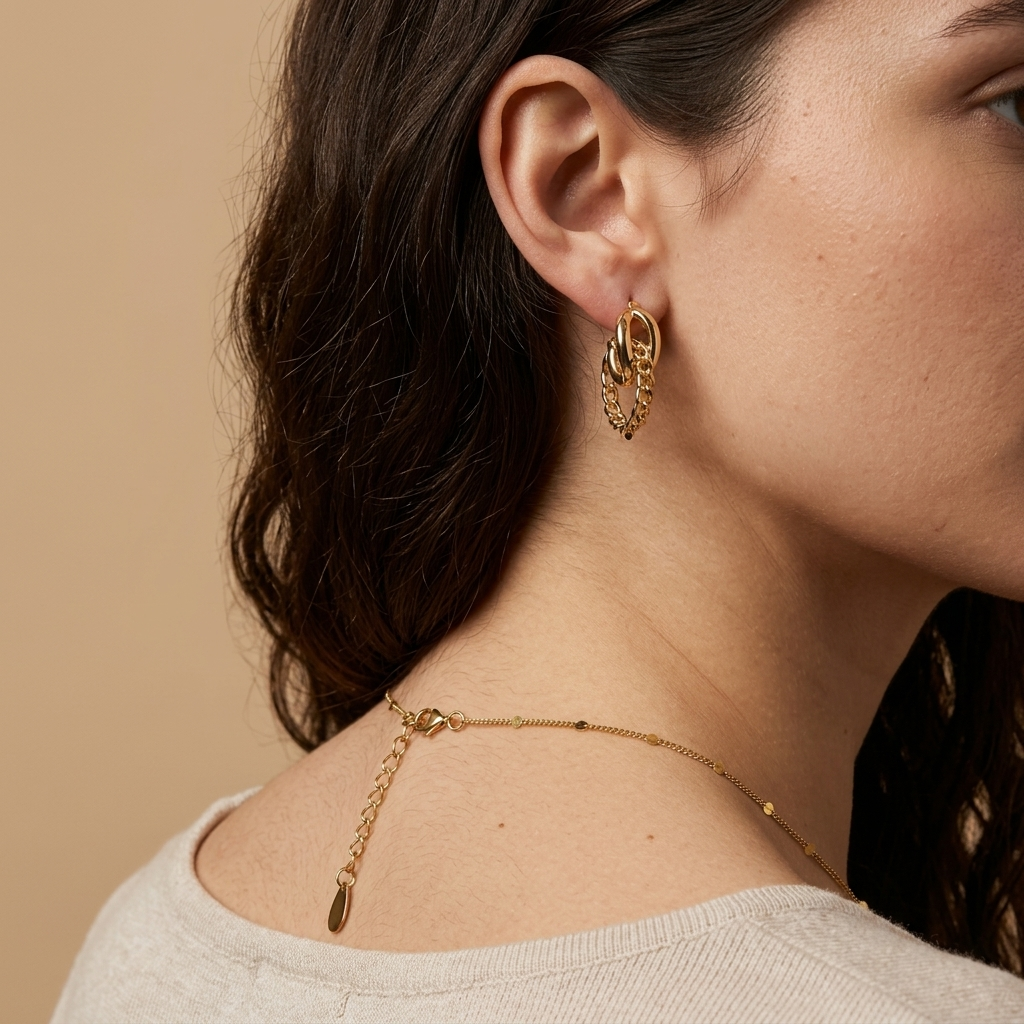 Dainty Twist Curb Chain Necklace