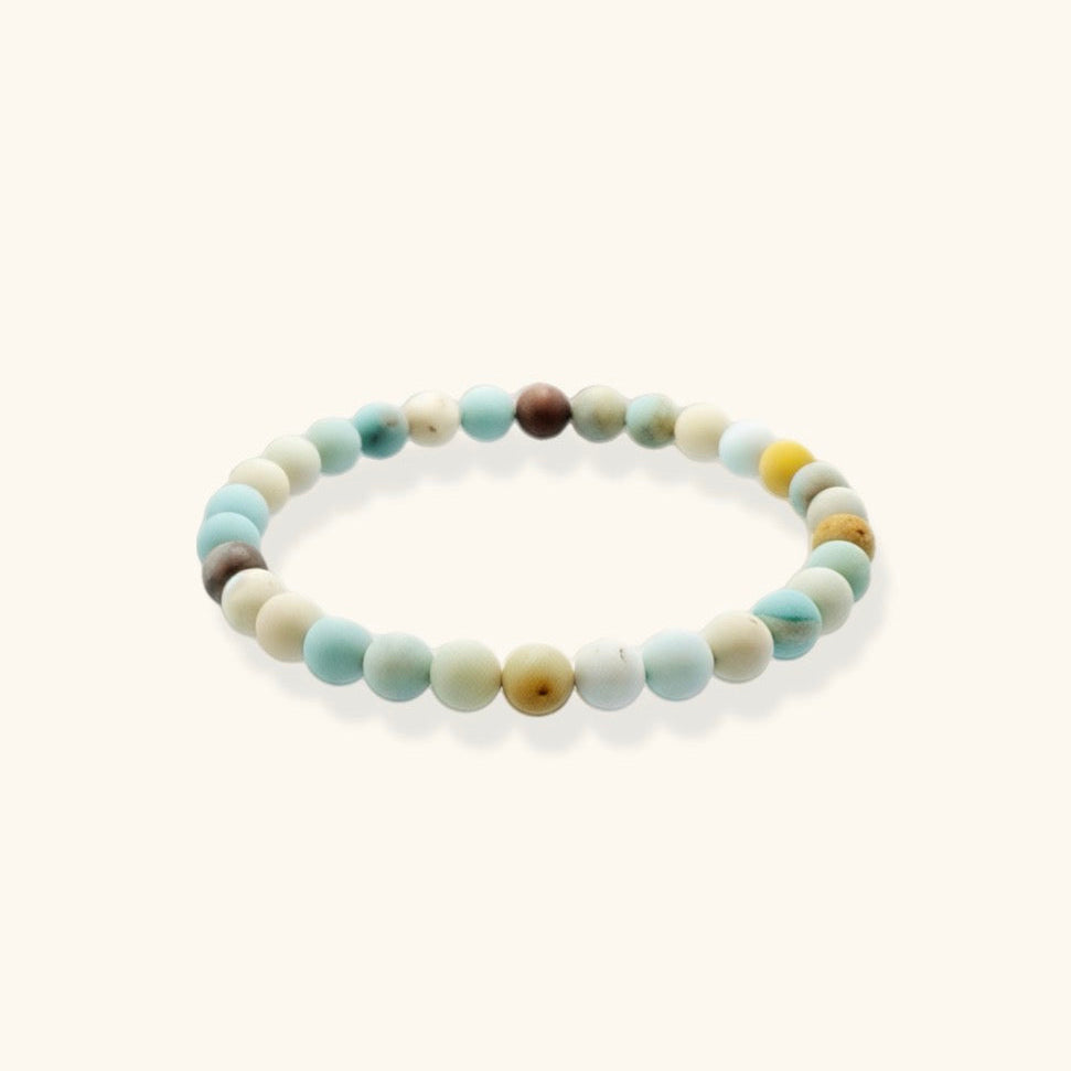 Matte Amazonite Pebble Bracelet