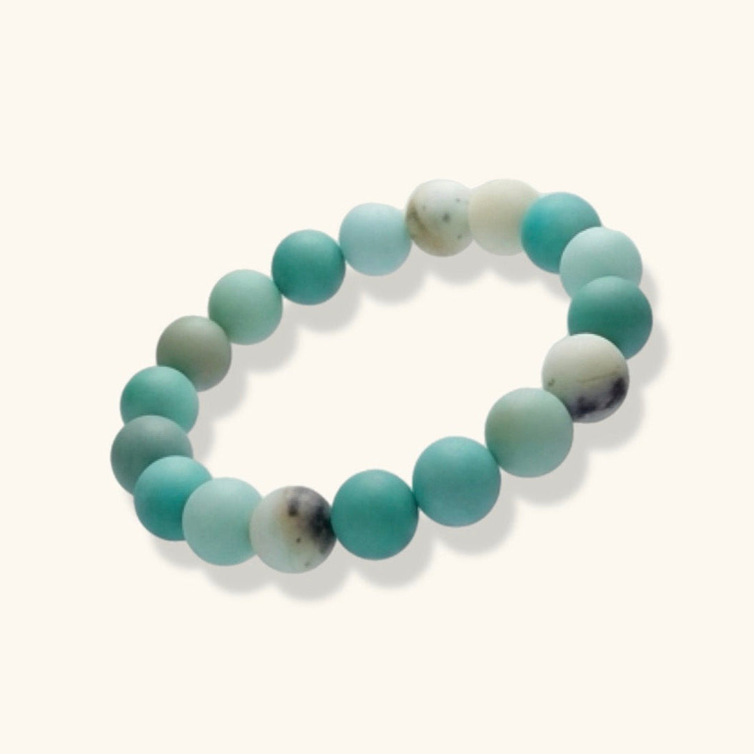 Matte Amazonite Big Rock Bracelet