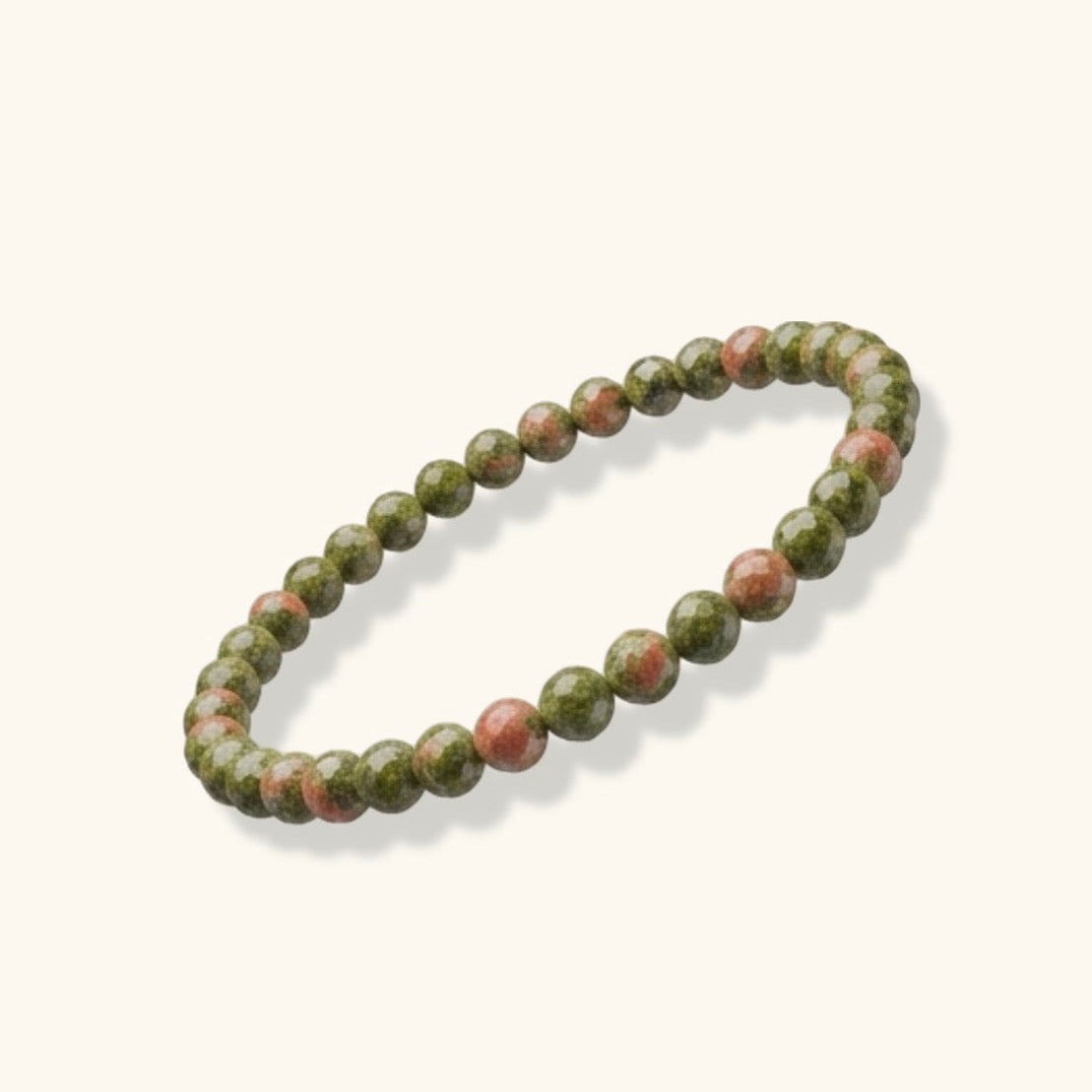 Unakite Stone Pebble bracelet