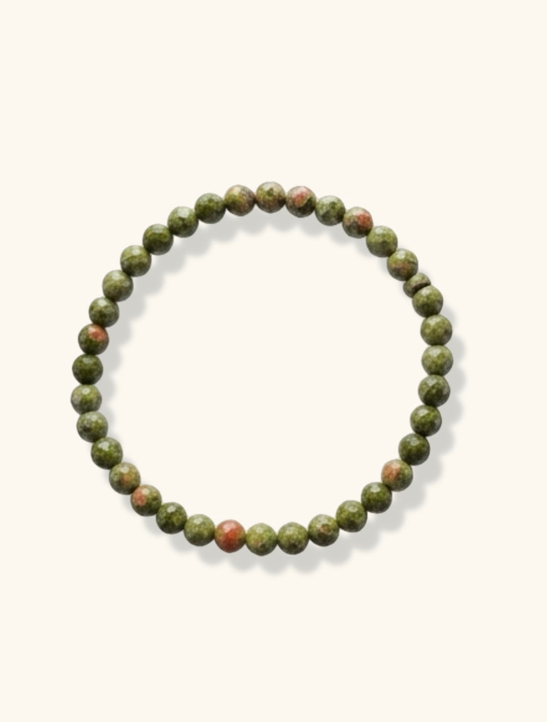 Unakite Stone Pebble bracelet